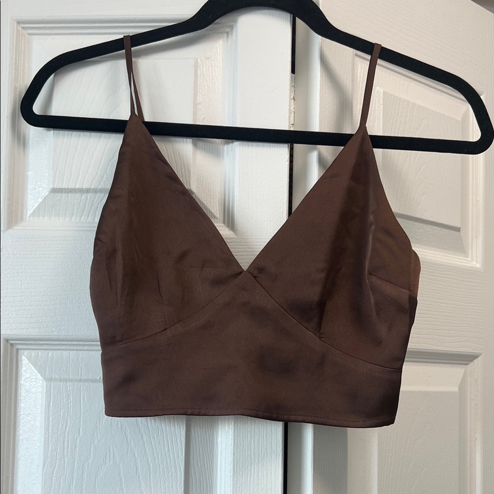 Abercrombie Satin Crop Top